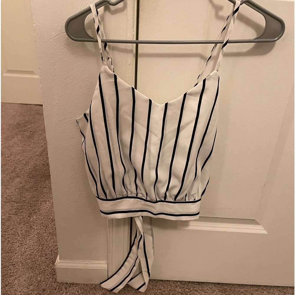 Women’s white striped tank top